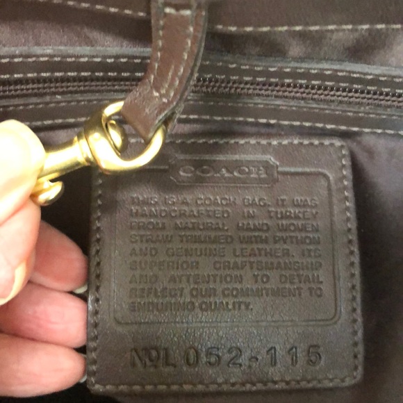 Limited Edition Daphne Coach Straw Handbag EUC - Picture 7 of 11